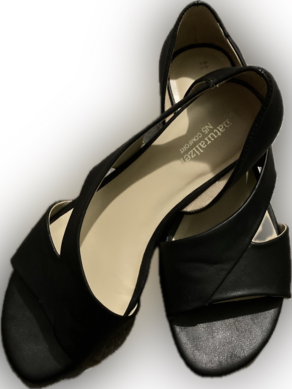 Naturalizer N5 Comfort Black Women's Open Toe Sandals Size 8